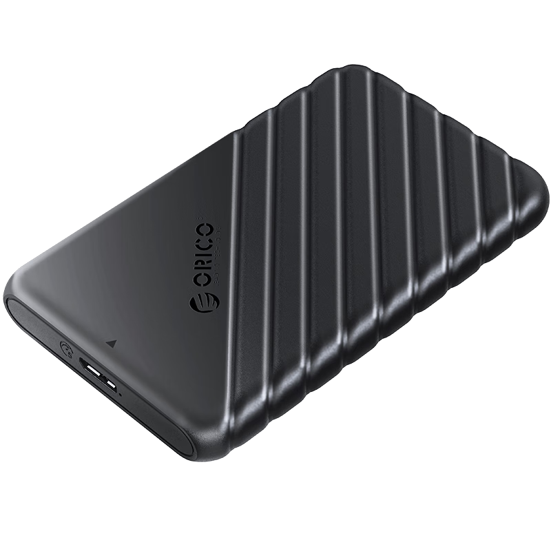 ORICO Type-C External Hard Drive Enclosure, 2.5-Inch USB3.1 SATA Interface, Compatible with Desktop And Laptop, for SSD And Mechanical HDD, Black 25PW1
