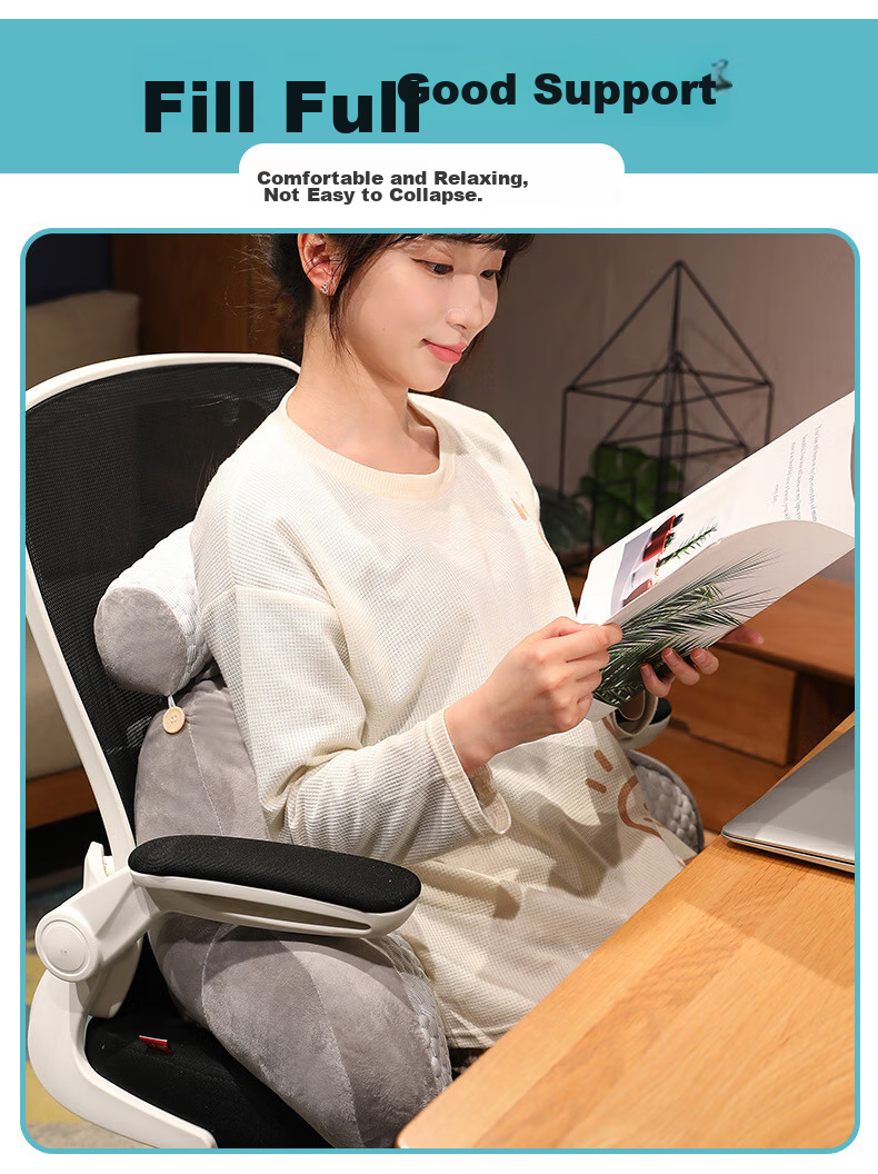 AVIVI Backrest Pillow, Bed Headboard Cushion, Soft Pack Bed Back Support, Office Lumbar Support, Sofa Throw Pillow, Waist Pad, 60*45 Cm, Bingdou Dog Patter 8