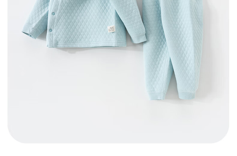 Huanxixiaoxiong Baby Clothes, Infant Winter Underwear Set, Children's Pajamas, Autumn And Winter Three-Layer Warm Pure Cotton Belly Protection High-Waist Set 7