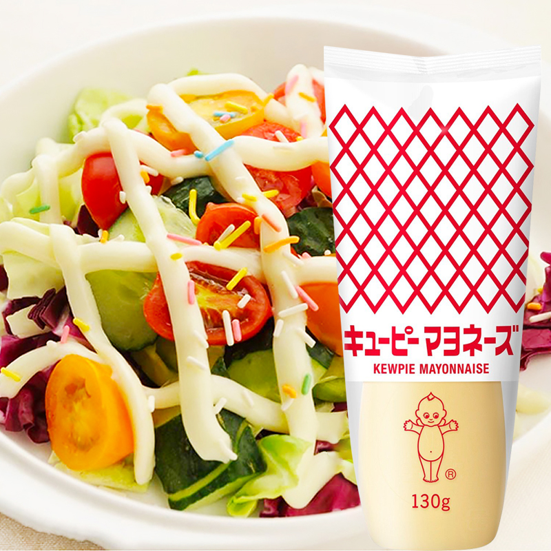 丘比蛋黄酱 日本进口 挤压瓶美乃滋 蔬菜水果沙拉酱寿司色拉酱130g