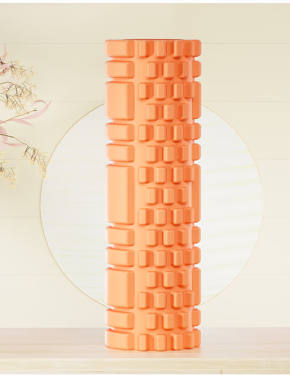 PROIRON Puli'ai Yoga Column Foam Roller Muscle Relaxation Solid Massage Stick Calf Roller for Beginners, Pink 20