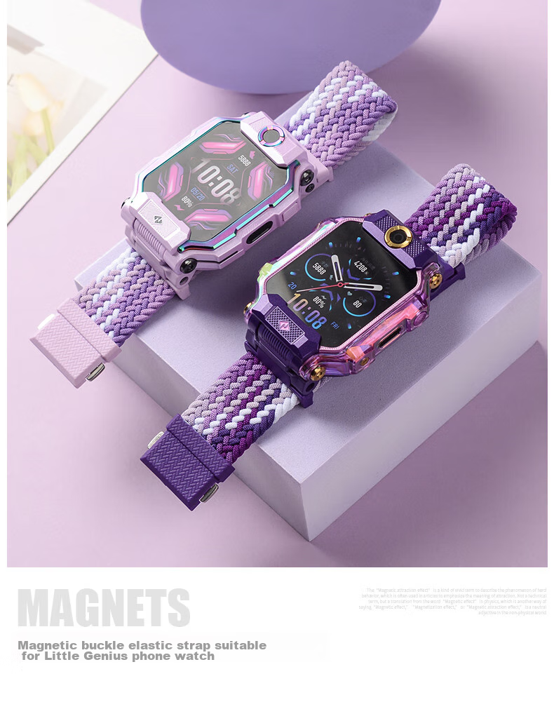 Watchbond Compatible with Xiaotianc Z8 Children's Smartwatch Strap, Suitable for Z10/Z9/Z8A/Z7/Z6/Z5 Braided Magnetic Clasp Watchband, Replacement for Q2A/Q1R/D3 Y01A Wristband 22