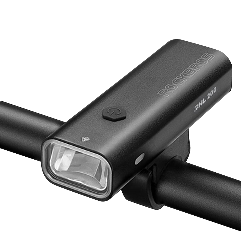 ROCKBROS Bicycle Front Light, Night Riding High Beam Flashlight, USB Rechargeable, Rainproof, for Mountain Bikes And Outdoor Use, RHL-200 Lumens