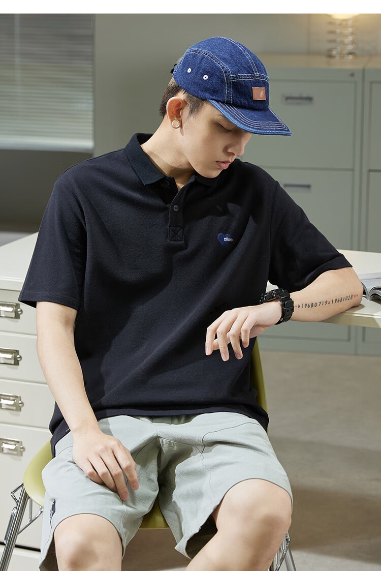 TonLion 2026 Autumn And Winter Men's Polo Shirt, Short Sleeves, Left Chest Embroidery, Small Details 23