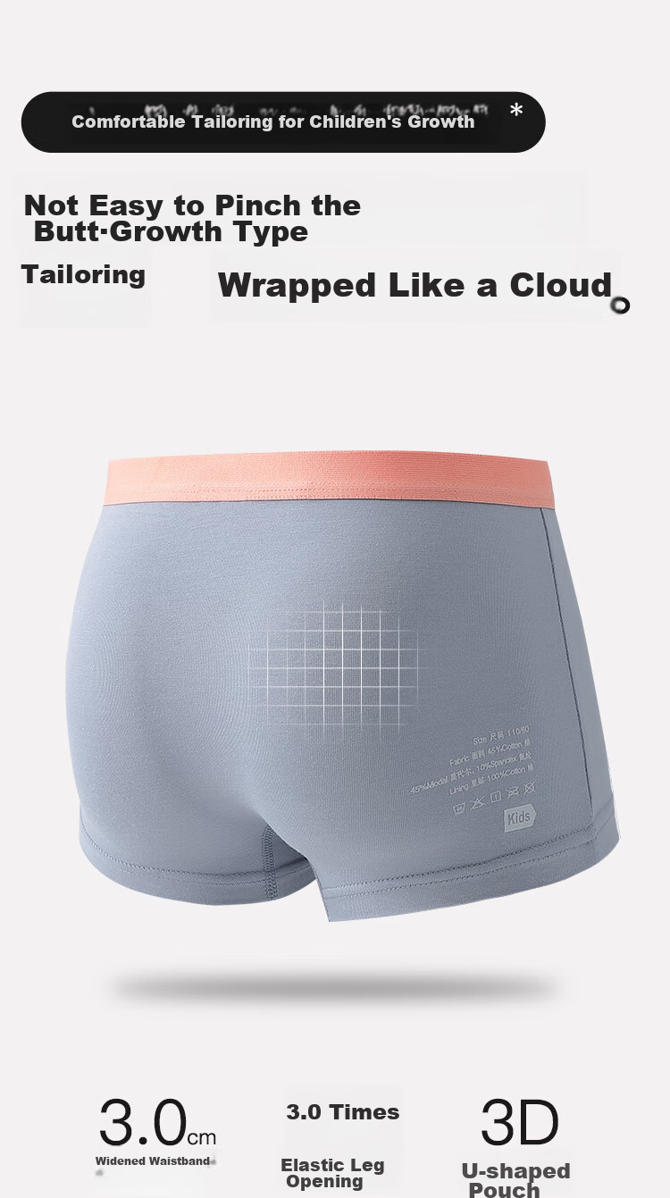 MiiOW Children's Underwear, Boys' Modal Boxer Briefs, for Older Kids, Thin Summer Style, Youth Boys' Shorts, Size 130 9