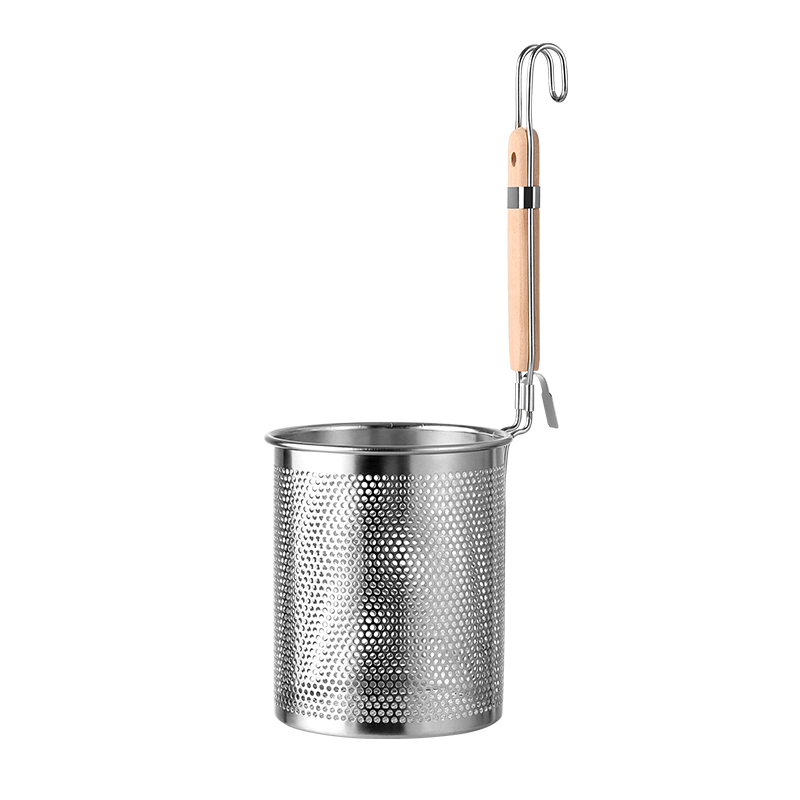 BJ Stainless Steel Strainer, Spicy Hot Pot Filter, Noodle Scoop, Soup Ladle, Vegetable Steamer Basket, Large Strainer Spoon, Fine Mesh Strainer WH-175