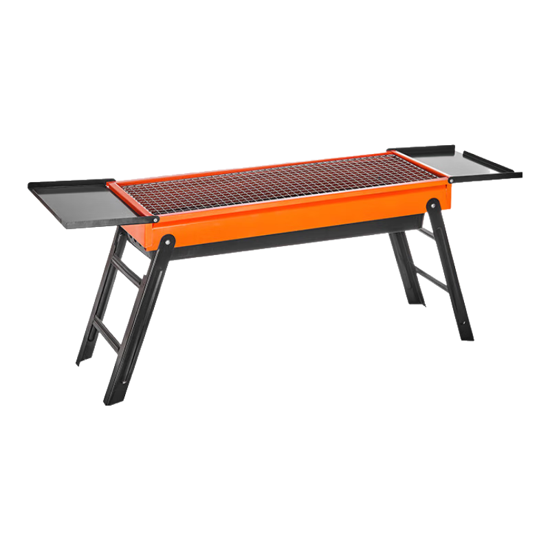 Suncojia Barbecue Grill, Outdoor Charcoal Grill, Foldable Long Barbecue Rack for Grilling Lamb Skewers
