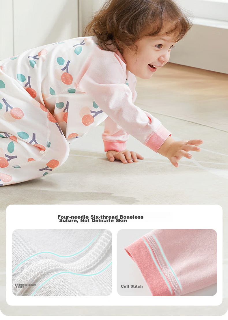 Beitaisi Baby Clothes, Spring And Autumn Cotton Pajamas, All-Season Infant Nightgown, Anti-Kick Blanket, Belly Protection, Cold Prevention Sleepwear 17