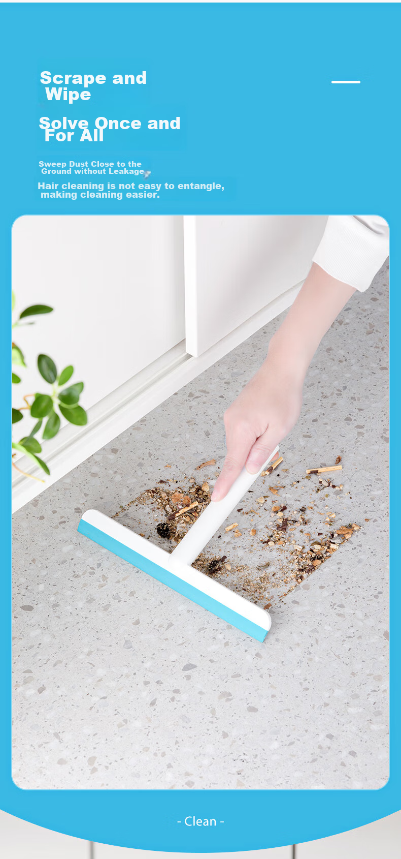 CHAHUA Glass Squeegee, Household Glass Scraper, Cleaning Tool for Bathrooms And Floors 4