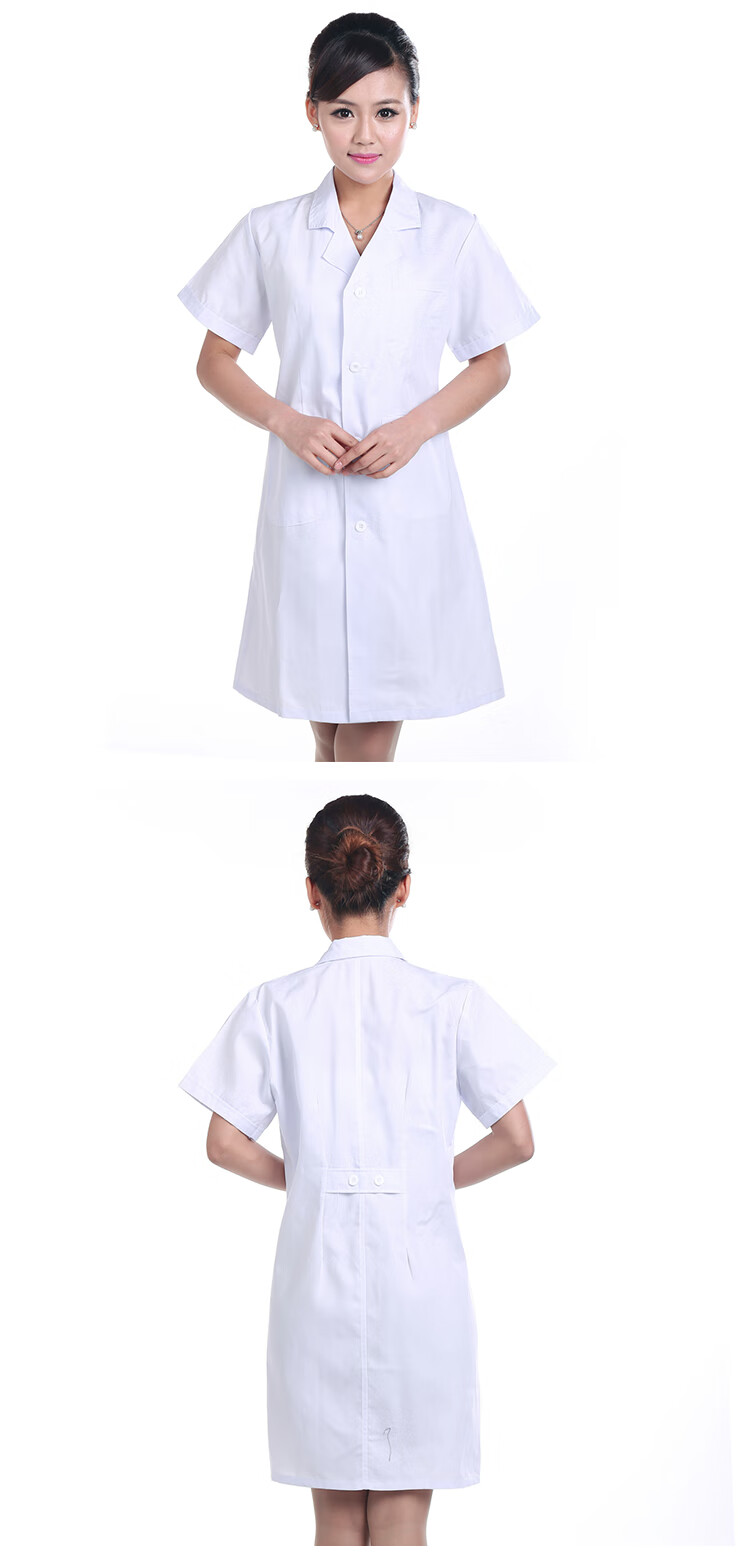 HIARMNODD Spring Autumn Long Sleeve White Lab Coat 1 Piece Dustproof Stain-resistant Protective Workshop Workwear LW-004-005 Men's White Western Collar Long Sleeve M 12