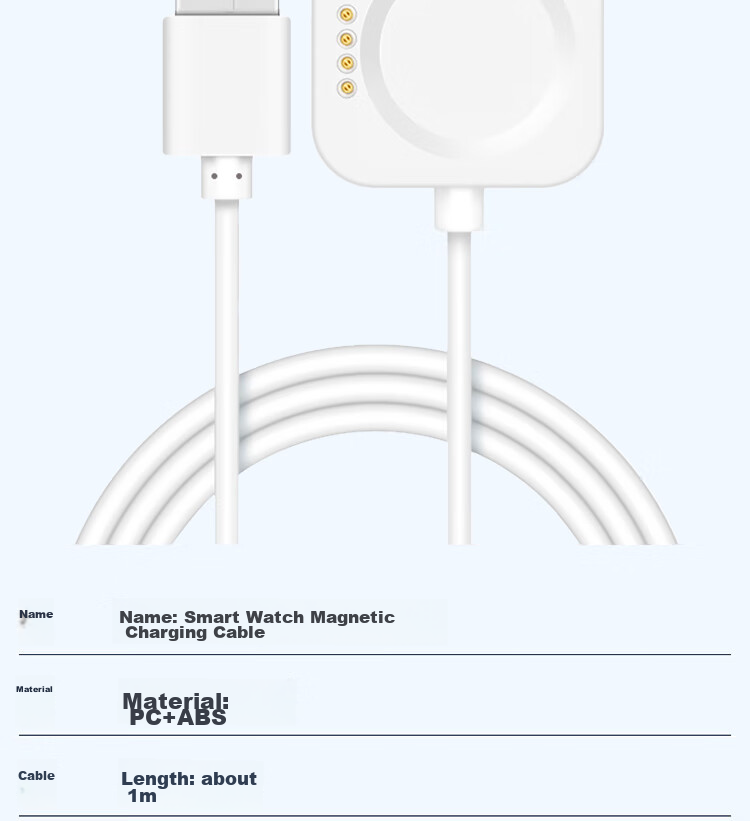 ESCASE Compatible with OPPO Watch Charger, Universal X3/X2/4/4pro/3/3pro/2/1/SE Charging Cable, Magnetic Wireless Fast Charging Dock 13