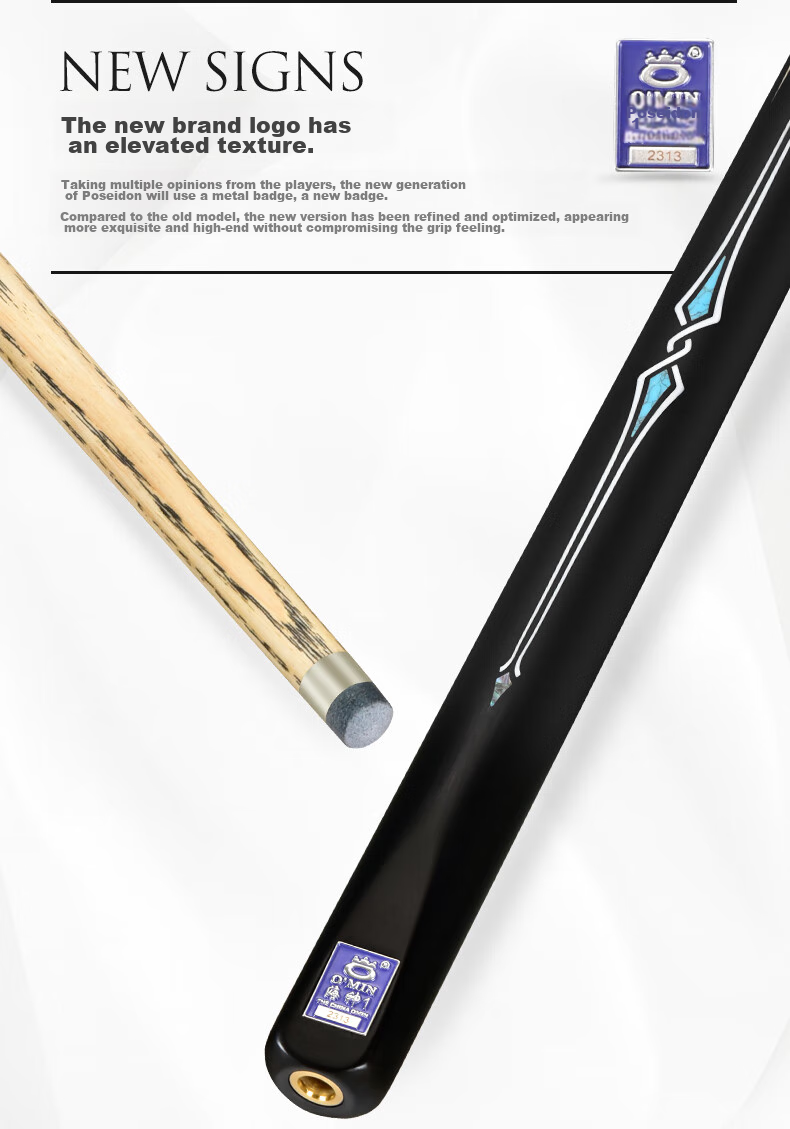 Aomi Haishen 1 Pool Cue, Black 8 Snooker Cue Set, Black Eight Small Tip, 16 Colorful Black Eight Cue, Snooker Billiard Cue 9