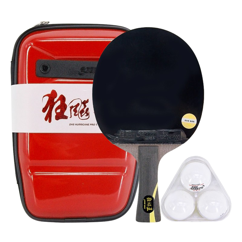 DHS Table Tennis Racket Kuangbiao PRO, National Player Blade HP02, Professional-Grade Table Tennis Paddle, Includes Racket Case + Table Tennis Balls