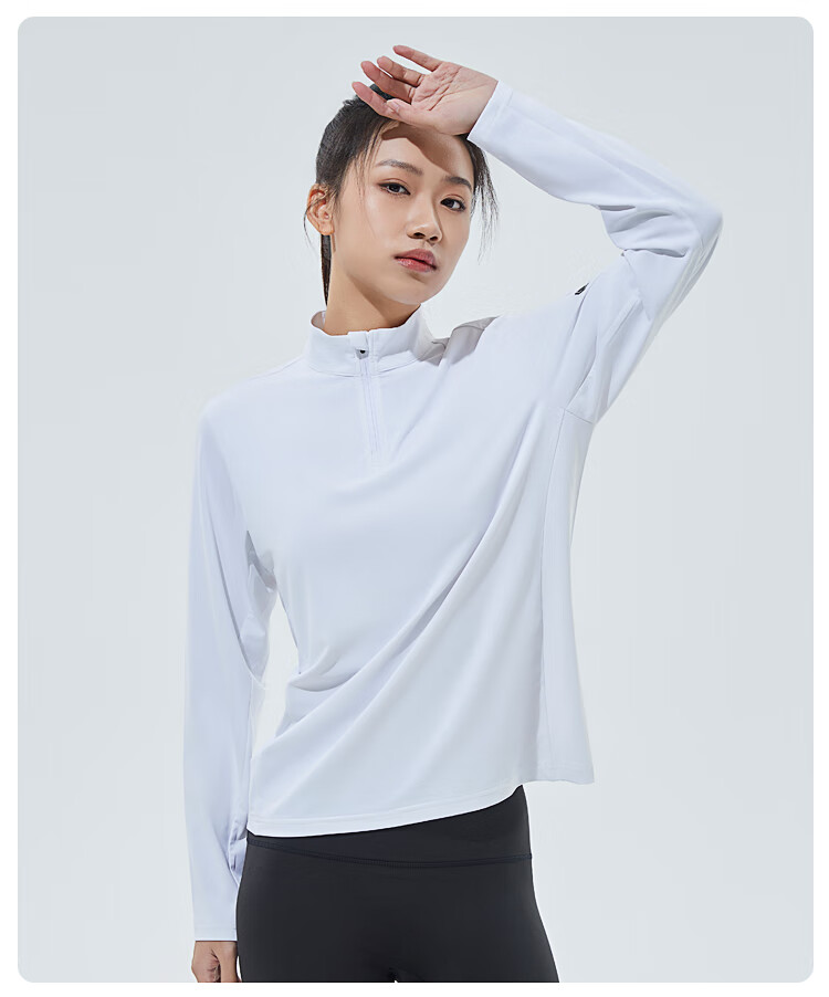 SCALER Outdoor Long-Sleeve T-Shirt for Men, Spring And Summer New Arrival, Ice Rainbow Silk Moisture-Wicking Quick-Dry Simple Running Sports Top for Wome 30
