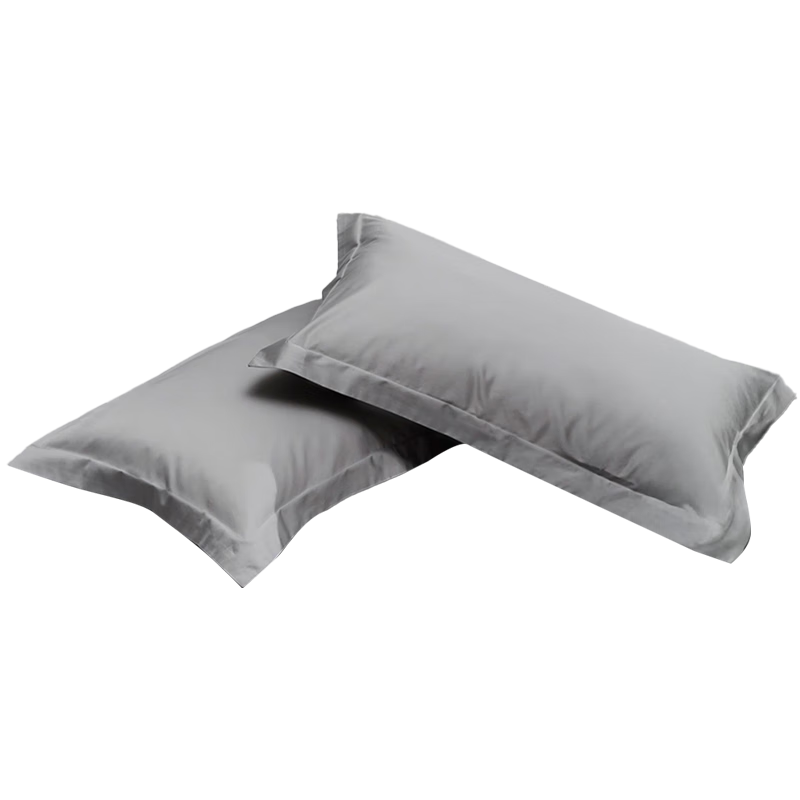 Dunlopillo 100-Count Cloud Comfort Pure Cotton Pillowcase, Latex Pillowcase, 48x74cm, Universal Single Pack, Di Gray