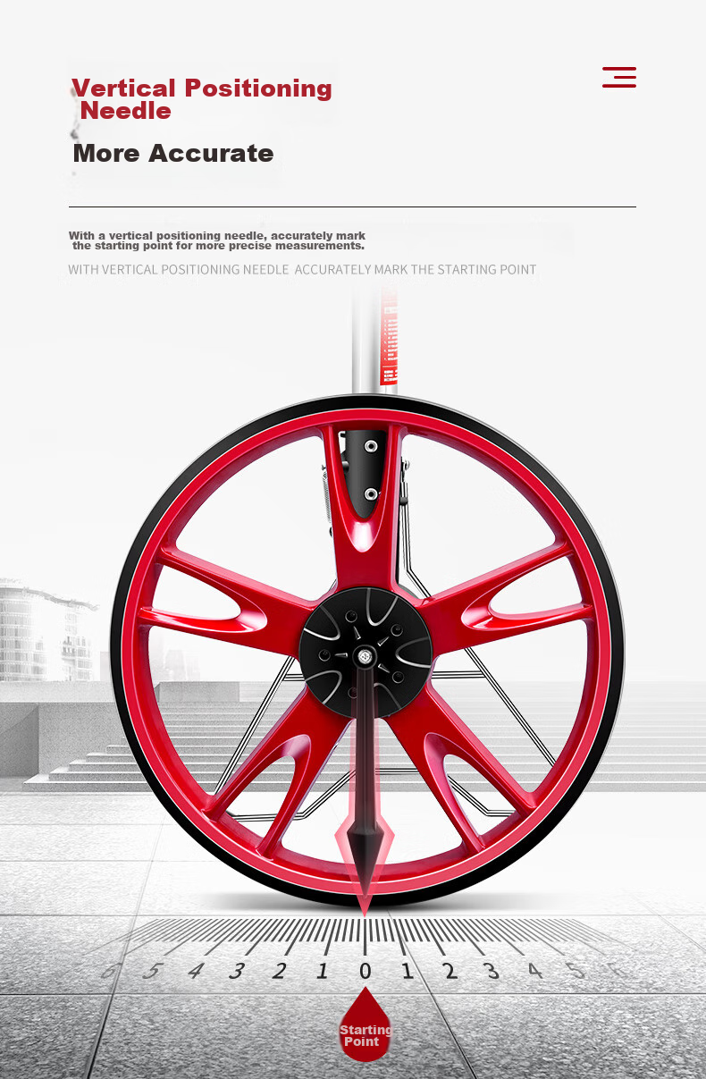DELIXI ELECTRIC Mechanical Measuring Wheel, Ruler-Type Distance Meter, Roller-Type Household Measuring Wheel, 100CM 7