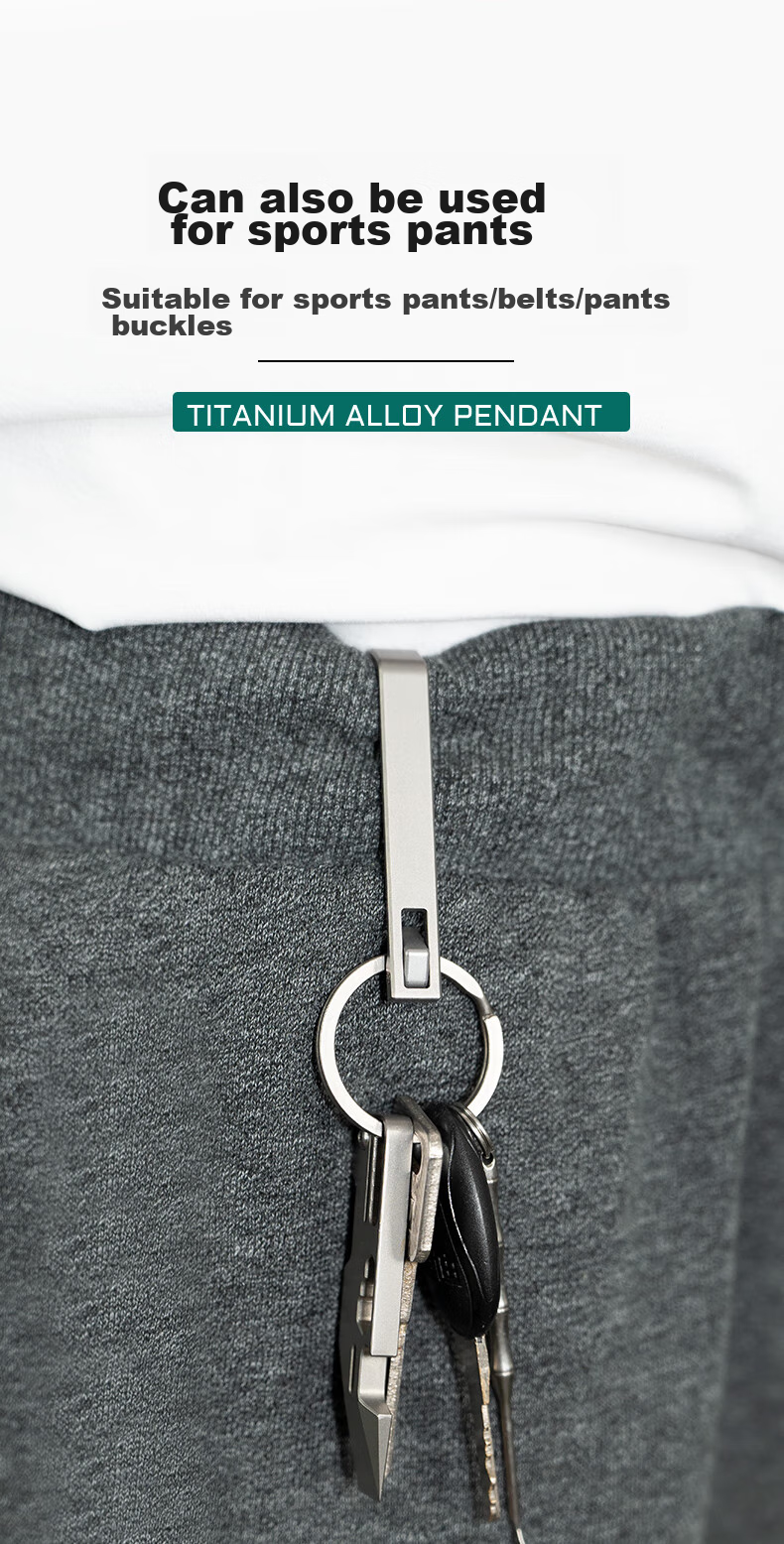 YORA Magnetic Titanium Alloy Belt Keychain for Men, Casual Sports Pants Car Key Ring, Waist Belt Buckle 6