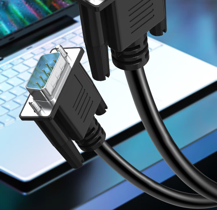 Fengyingzi RS232 Serial Port Male-To Cable, DB9(Male)/DB9(Male), COM Cable, Male-To Extension Cord, Cross-Over Cable, Black, 1 Meter, FYZ-WK53C 2