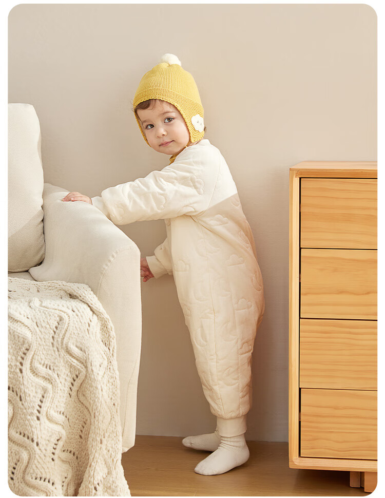 Wismorni Baby Cotton Clothing, Autumn And Winter Newborn Warm Onesie, Three-Layer Padded Jacket, Outdoor Winter Outfit 13