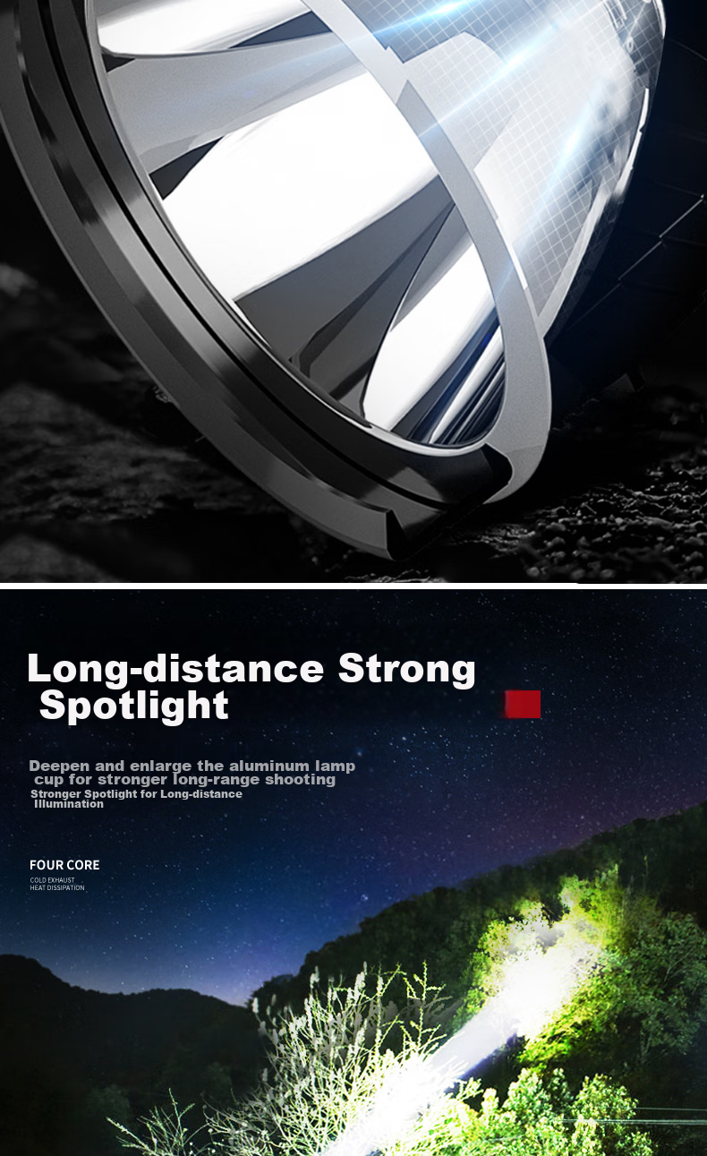 EWPLORE WASP Flashlight, High-Intensity Searchlight, Ultra-Bright And Long-Lasting Illumination, Handheld Lamp, High-Power Patrol Mining Lamp, Anti-Glare 6