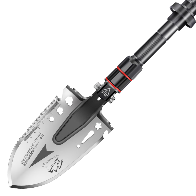 Hanna HN-G21 Flagship Edition Military Shovel with Built-in Lighting Multifunctional Folding Shovel Carried Iron Shovel Military Engineering Shovel