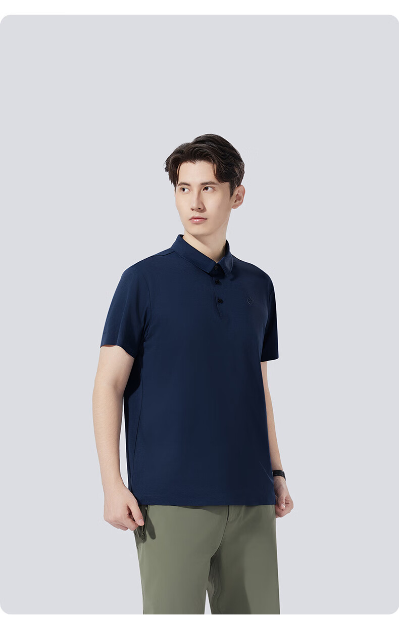 TECTOP Outdoor Short-Sleeve Polo Shirt for Men, Breathable Sports Undershirt, Casual T-Shirt 2422175TX Men's Classic Black M 3