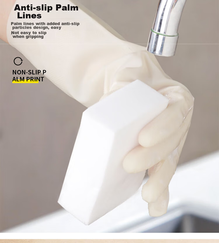 Kelinlai Durable Nitrile Gloves, Large Size L, Long Style, Non-Slip, Puncture-Resistant, Cleaning, Skin-Friendly, Dishwashing, Kitchen, Bathroom, Household Gloves 9