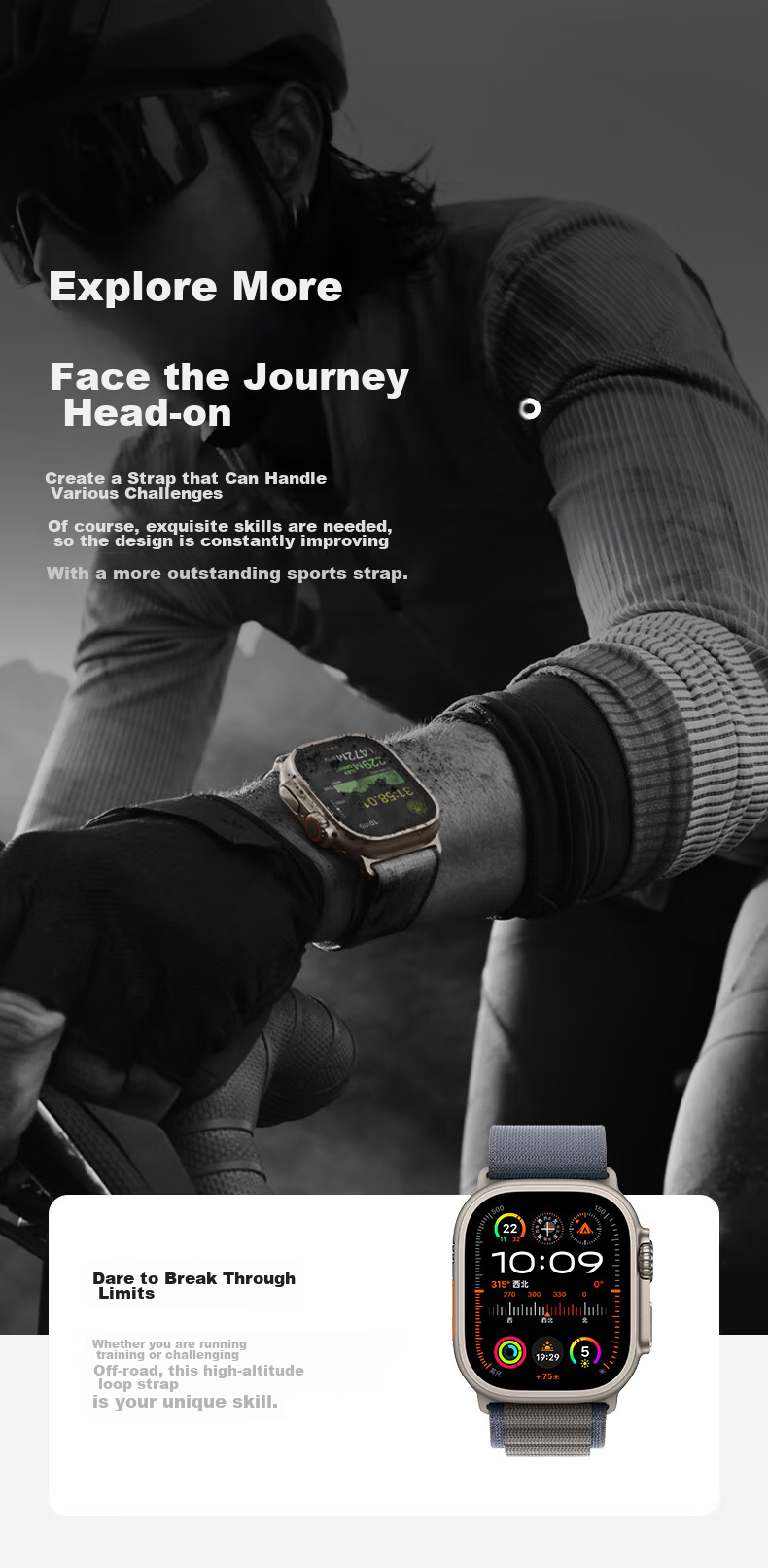 Mashi Compatible with Apple Watch Band, Apple Watch Ultra 3/iWatch Series 11/10/9/8/7/SE, Nylon Woven Blue, for 44/45/46/49mm 10
