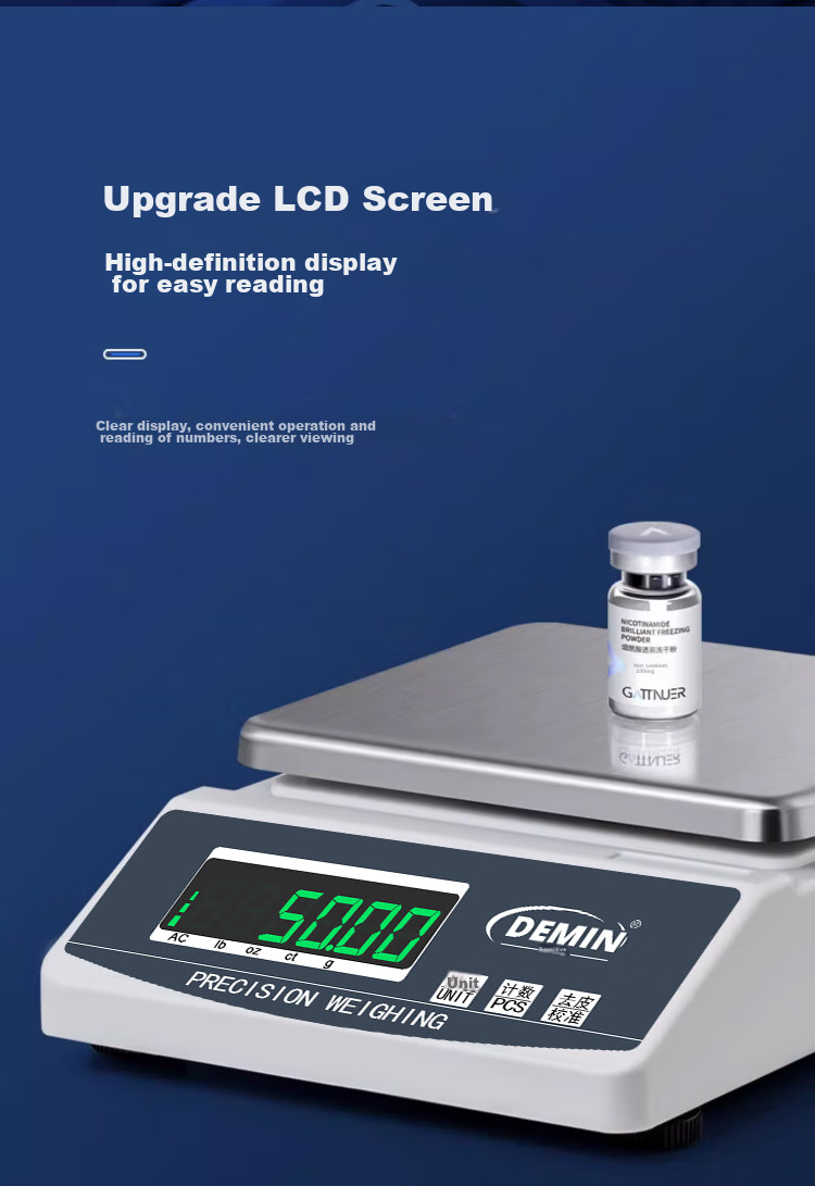 Demin High-Precision Electronic Balance Scale for Gold Jewelry, Chinese Herbal Medicine, Laboratory Analysis, 3kg Capacity, 0.01g Precisio 6