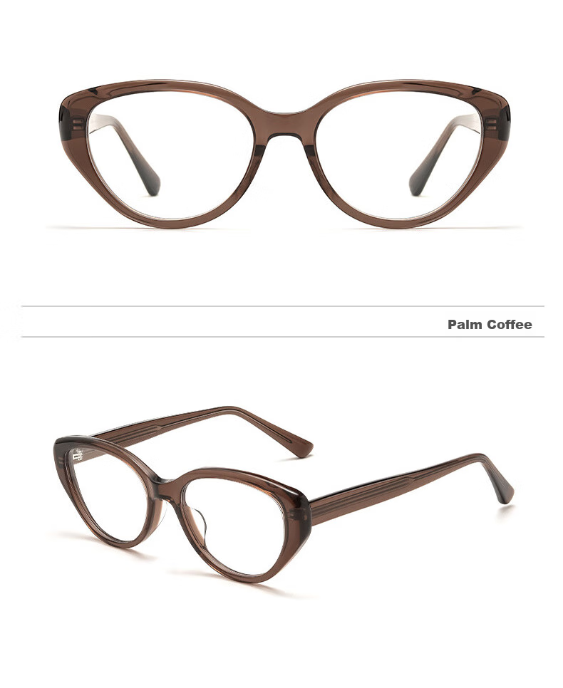 Cuntiandaofu Blue Light Blocking Glasses, Myopia Glasses, Cat Eye Glasses for Bare Face, Orange Frame, Left And Right Eyes 200 Degrees 22
