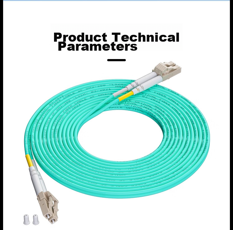 HAILE Fiber Optic Patch Cable, 10 Gigabit Multi-Mode LC-LC Low Smoke Zero Halogen LSZH Dual-Core OM3 UPC Low Loss A-Grade Fiber Core Pigtail, 25 Meters HJ-2LC 12