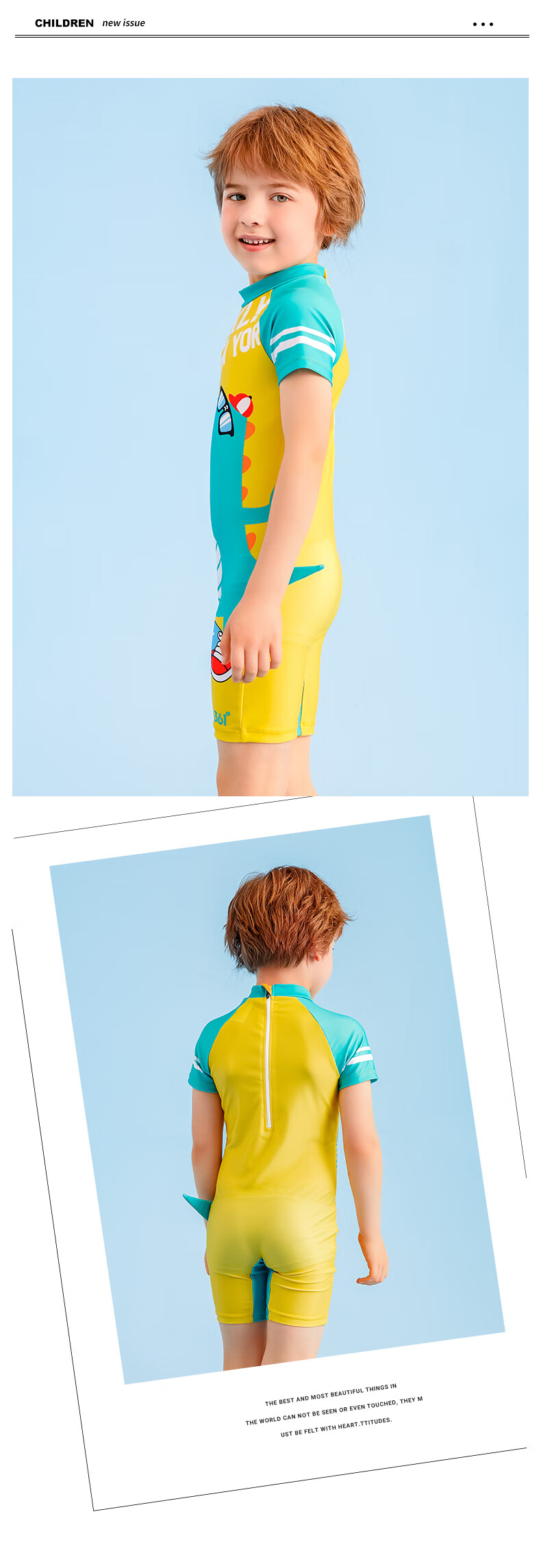 361° Children's Swimsuit, Boys' One-Piece Swimwear, Cartoon Cute Design for Young Kids, Summer Swimming Suit, Baby Hot Spring Bathing Costume 10