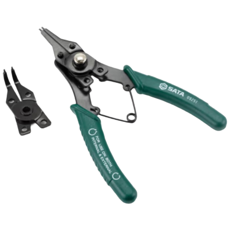SATA 09251 5-Piece Set with Replaceable Heads: Straight Tip/bent Tip Circlip Pliers 1