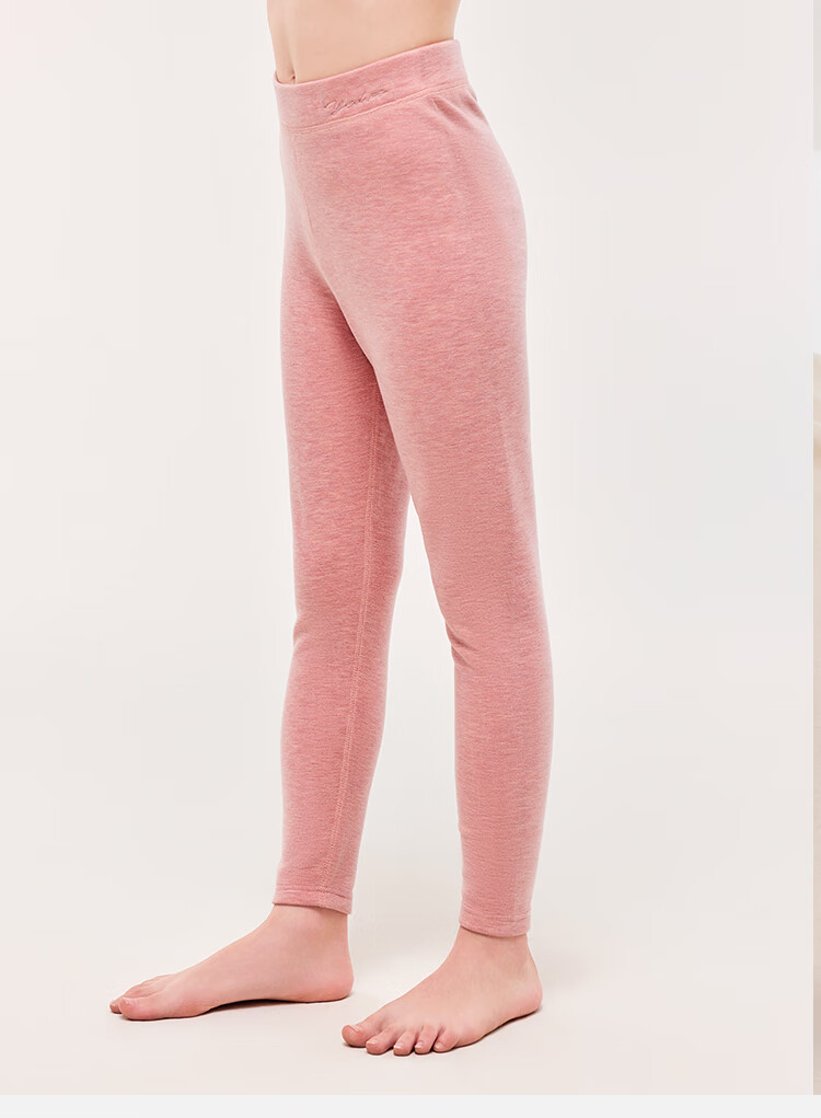 YEEHOO Wool Fleece Lined Children's Thermal Pants Pink 110 for Boys and Girls Winter School Uniform Thermal Leggings 7