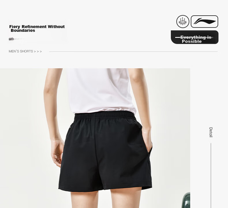 Li-Ning Table Tennis And Badminton Shorts, Quick-Dry Team Uniform for Men And Women, Competition And Training Sportswear, 2XL 15