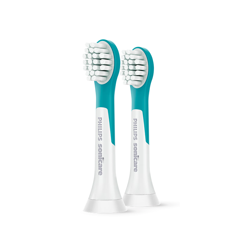 PHILIPS Electric Toothbrush Heads Kids Mini Official Original 2-Pack HX6032/84 Compatible with Little Flying Brush HX5232 HX6322 HX6352 Electric Toothbrush
