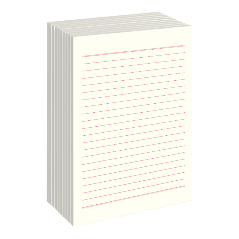 SIMAA 6 Packs of 16K/30 Sheets Letter Paper for Party Application, Single-Lined Letter Paper, College Student Application Form, Note Paper, Red Horizontal Grid Writing Paper