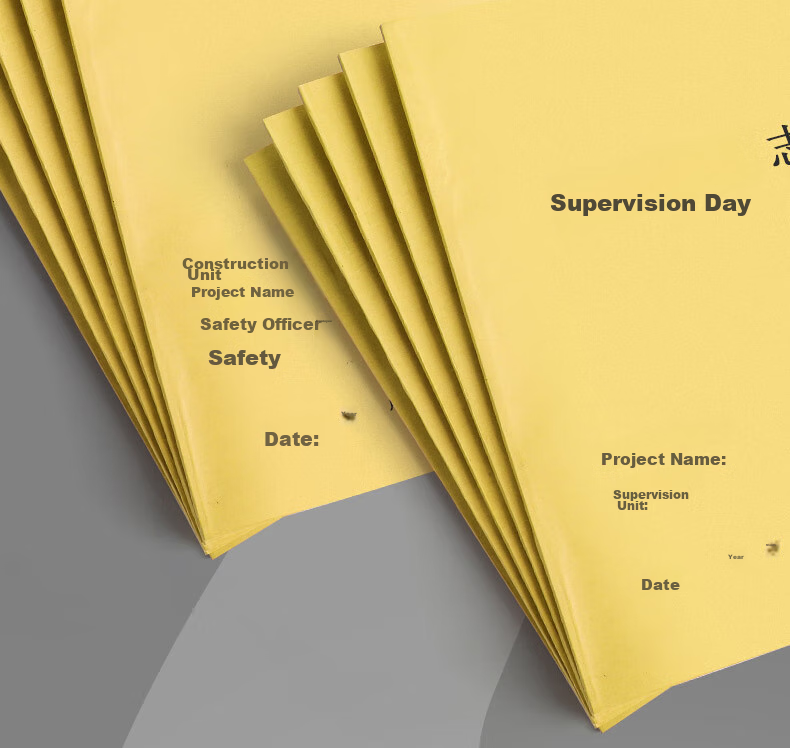 DiLe Premium Series, 16K Customized Safety Log Notebook for Construction Supervision And Safety Recording, Single Book with 38 Pages, 4341 Safety Log 4