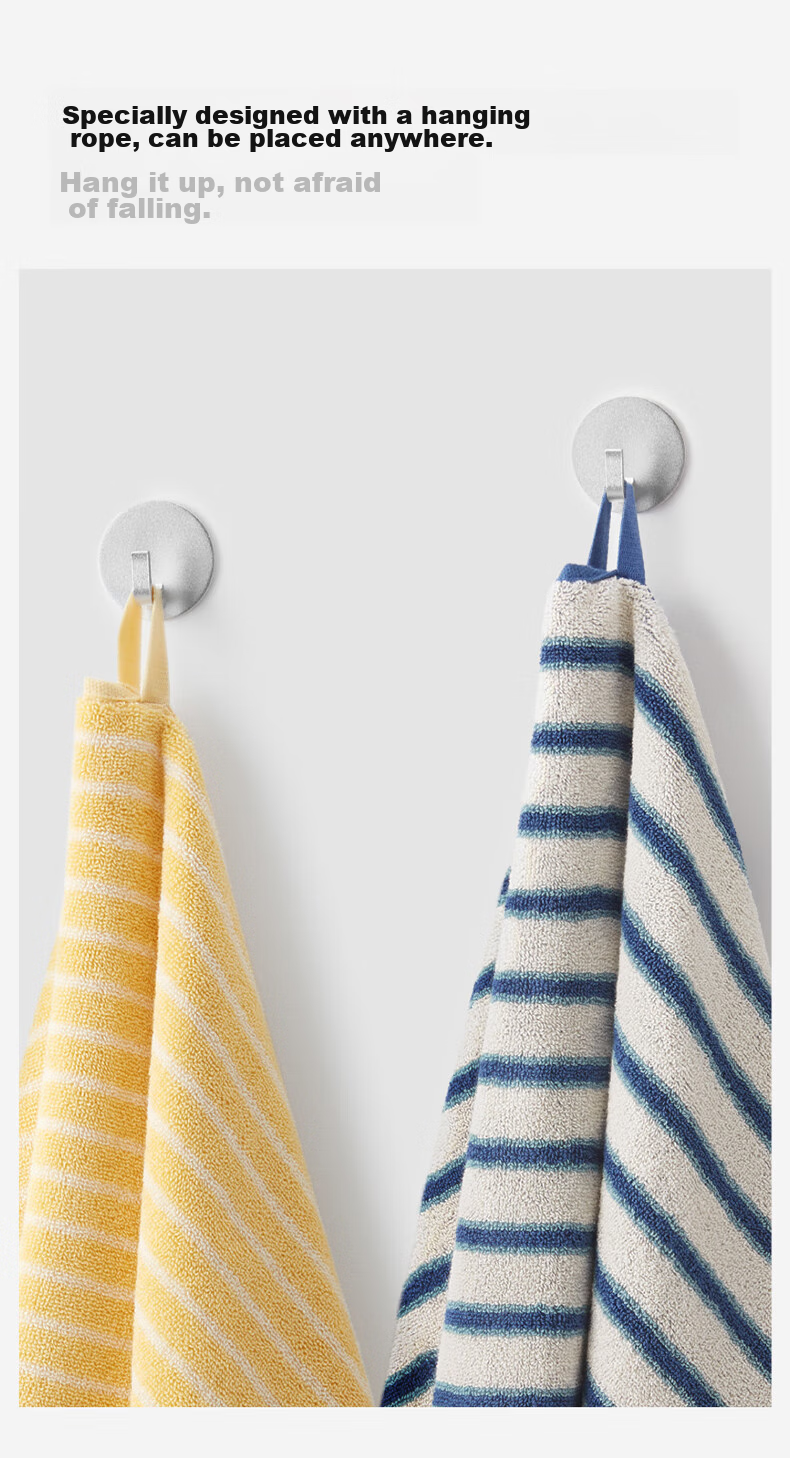 Bananain Cotton 500Element Unisex 7A Antibacterial Towel - Manganese Blue 15