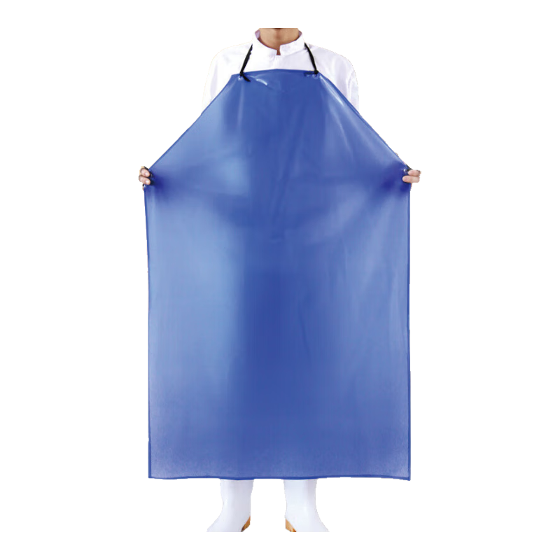 Zheye (Jingcang Shandong) Waterproof PVC Apron, Thickened And Extended, Oil-Resistant And Acid-Alkali Resistant, Hotel Kitchen Workwear, Blue