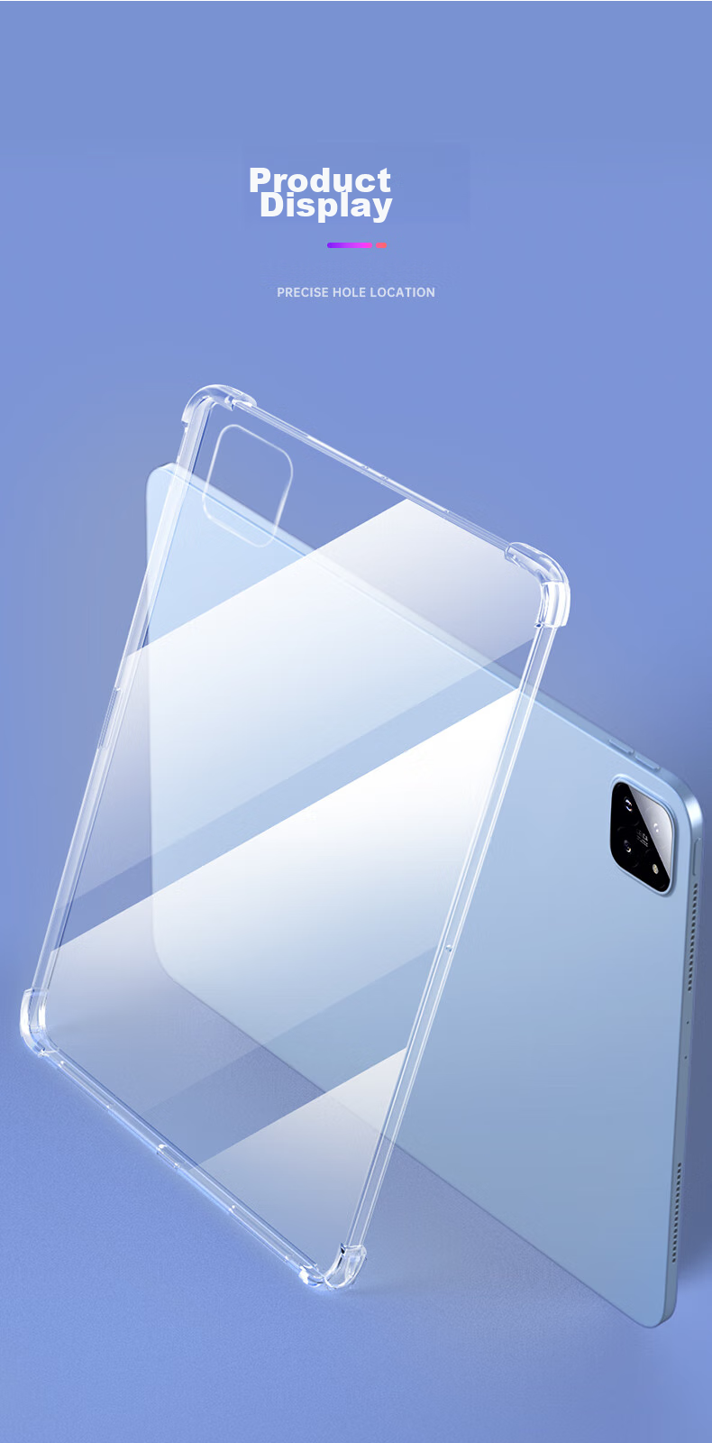 BIAZE Compatible with 2024 Xiaomi Pad 6s Pro 12.4-Inch Protective Case, Xiaomi Tablet Protective Cover, TPU Transparent Shockproof Outer Back Shell for Xiaomi Device PB501 10