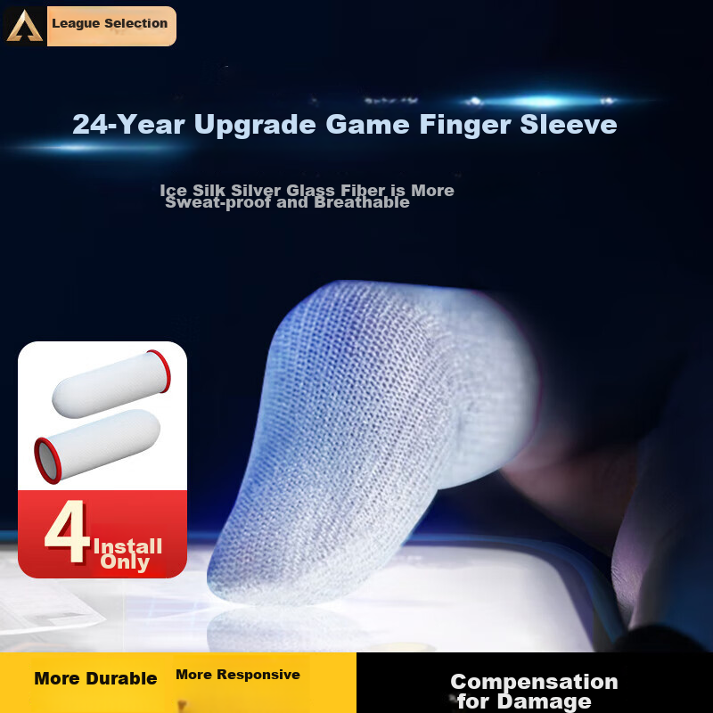 KOVOL Gaming Finger Sleeves, Sweat-Resistant, for Mobile Gaming, Esports, Mobile Games, Positioning, Touchscreen, Honor of Kings, PUBG, Delta Force, Professional E-Sports Versio