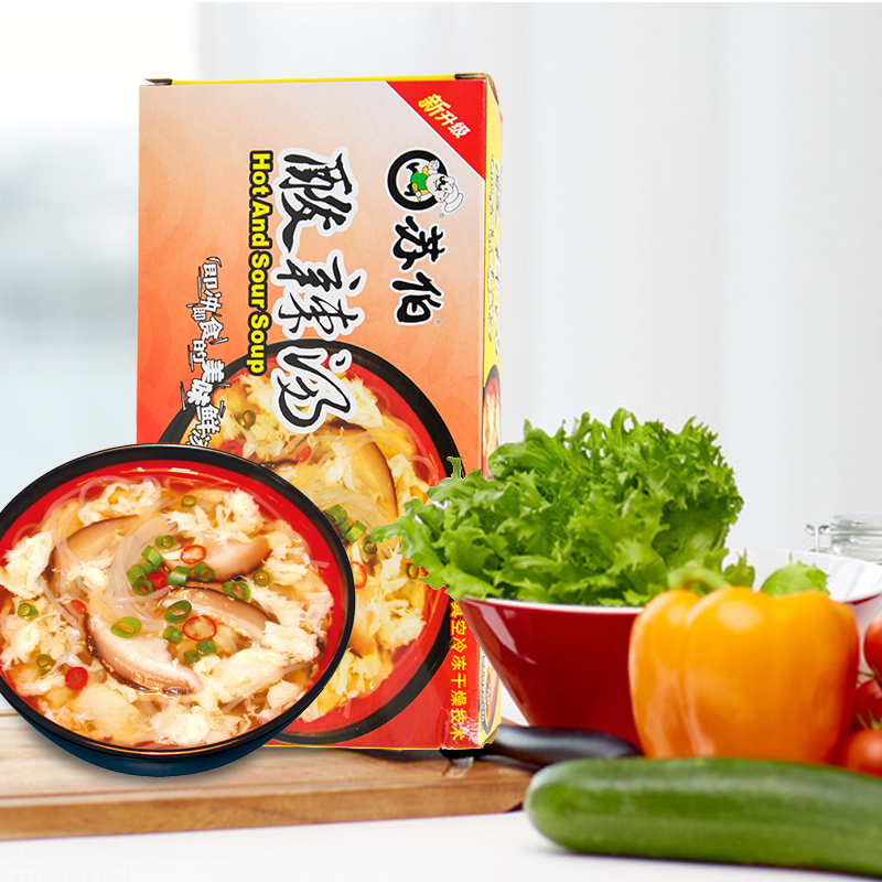苏伯 酸辣汤 方便速食汤 12g*10包 FD冻干汤蔬菜汤便携早餐代餐汤