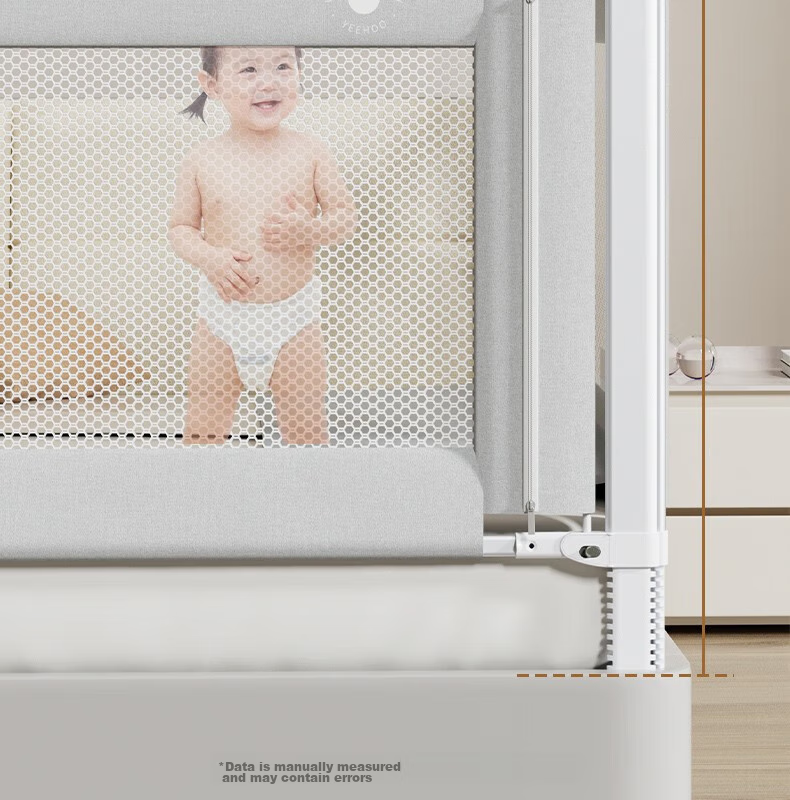 YEEHOO Bed Guard Rail, Baby Fall Prevention Protective Barrier, Infant Crib Rail, Children's Guardrail, Bedside Safety Rail, 2.0 Meter Bed - Single Piece 10