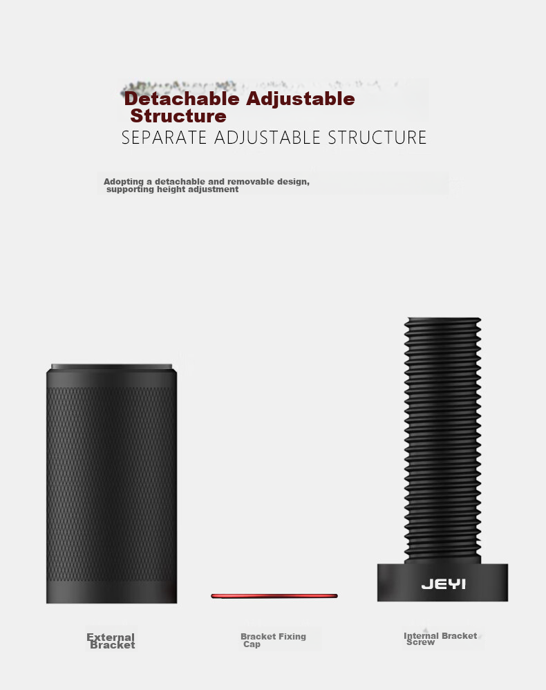 JEYI Graphics Card Bracket, 40/50 Series GPU Holder, Fan Position Support Frame, Seaside View Desktop Computer Case, Cylindrical Base with Magnetic Height Adjustment, Aluminum Alloy Material 4