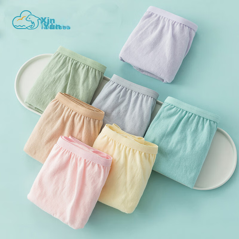 HINCLOUD Xin Yun 7-Day Disposable Cotton Panties for Women, No-Wash Ladies' Colored Triangle Style (7-Pack), Size L