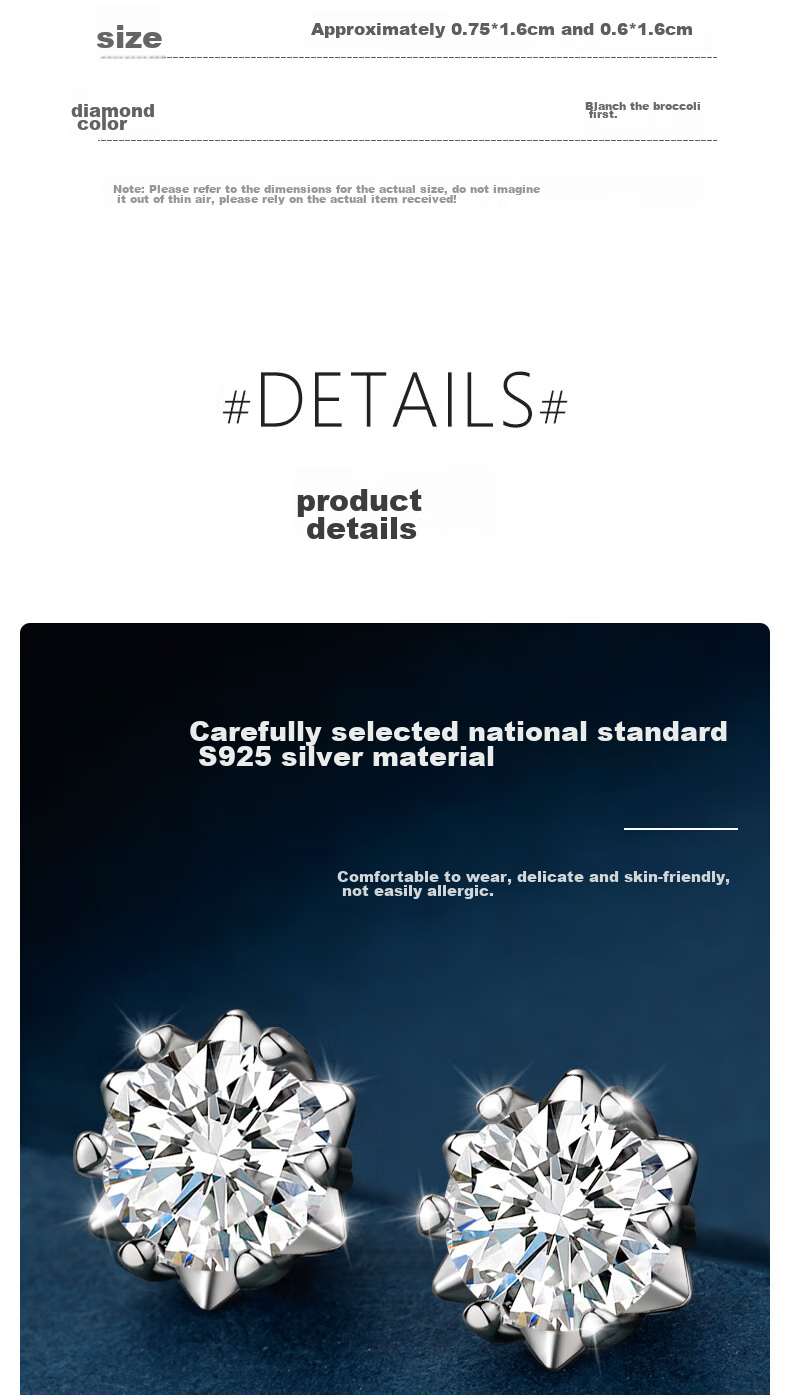 MANHE S925 Silver Moissanite Stud Earrings for Women, New 2026 Style, Birthday Gift for Wife Or Girlfriend 9