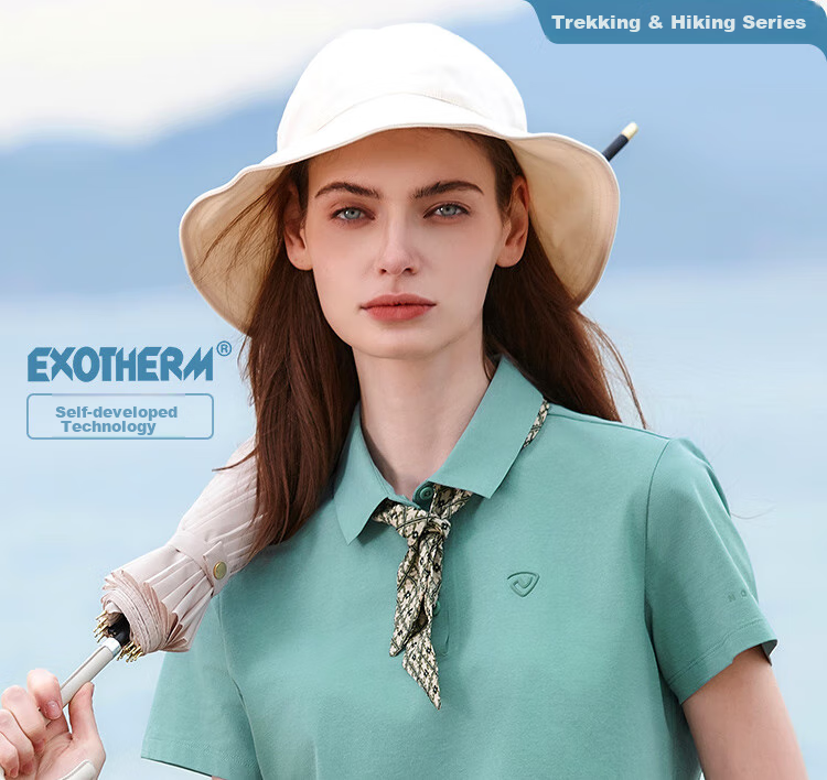 NORTHLAND Women's Sun Protection Polo Shirt with Collar, Outdoor Breathable Quick-Dry Comfortable Cool-Feeling Solid Color Versatile POLO Shirt for Wome 1
