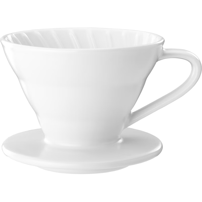 CLITON Pour-Over Coffee Dripper Ceramic Coffee Filter Cup with Filter Mesh for Home Use, Serves 1-2 People