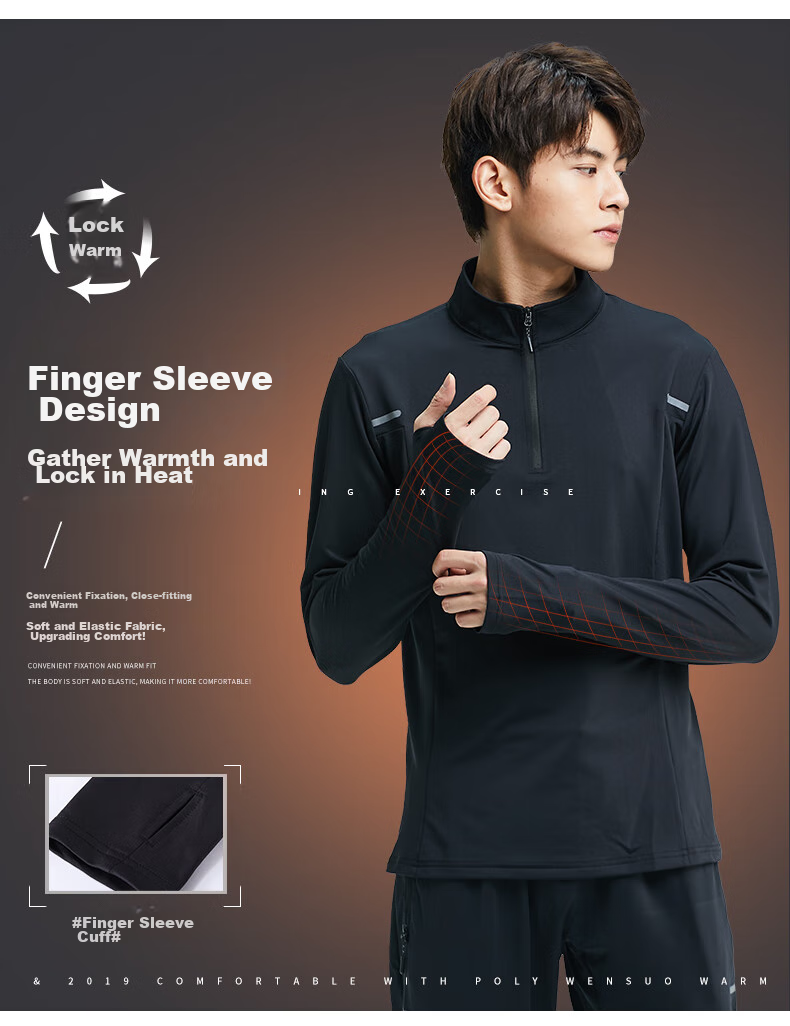 BURUITE Sports T-Shirt for Men, Autumn And Winter Tight-Fitting Quick-Dry Shirt, Badminton Wear, Fitness Clothing, Long-Sleeve Running And Cycling Apparel 4
